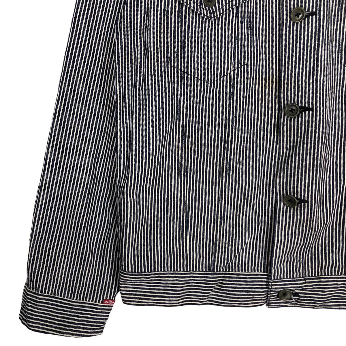 Levi's 🔥Vtg Biker Jacket Denim Hickory Design Levi’s Bondage Size US L / EU 52-54 / 3 - 4 Thumbnail