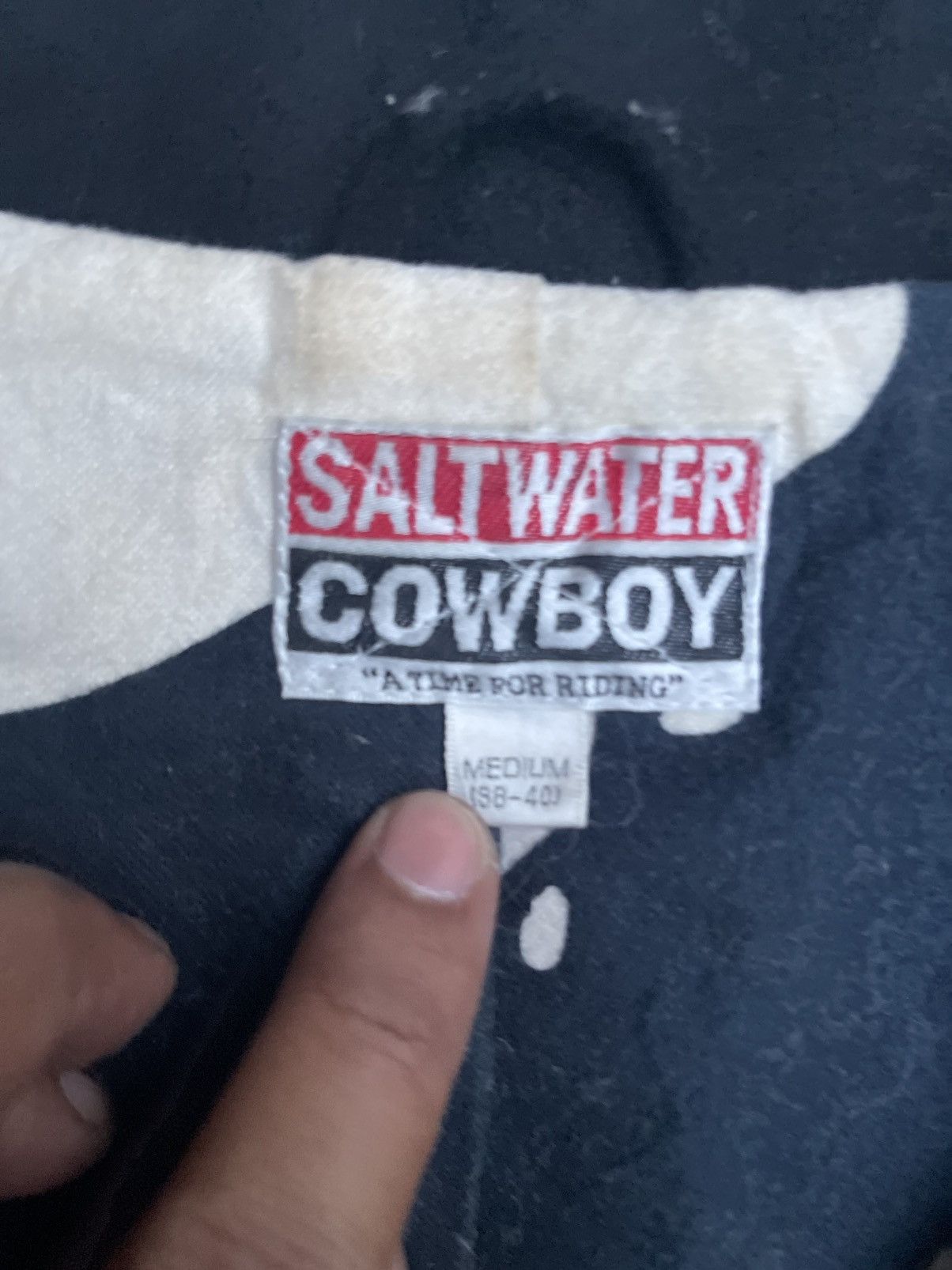 Japanese Brand Saltwater Cowboy Dark Navy Zip Jacket Size US M / EU 48-50 / 2 - 3 Thumbnail