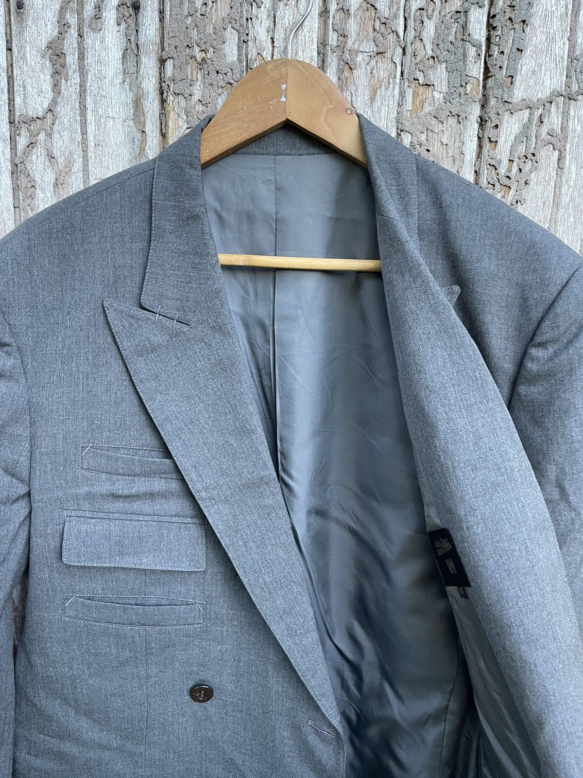 Jean Paul Gaultier Jean Paul Gaultier Homme Charcoal Wool DoubleBreasted Blazer Size 50S - 16 Thumbnail