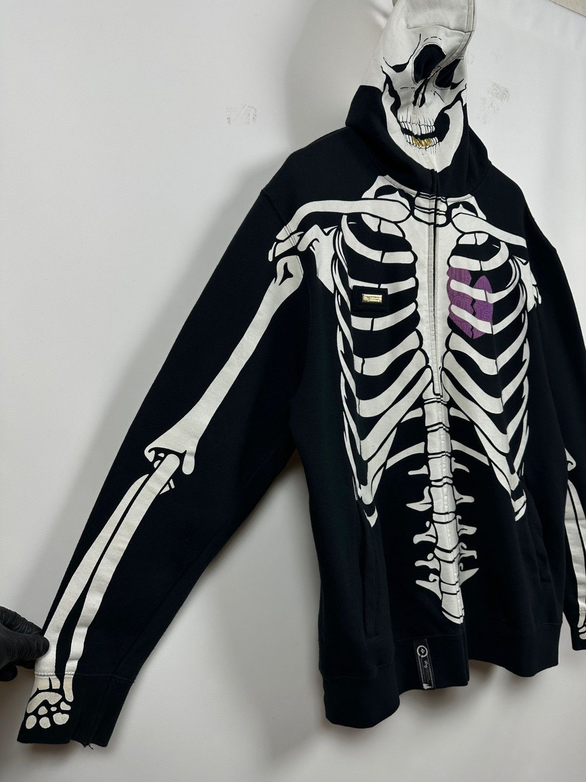 LRG 2006 Vintage LRG Dead Serious Skeleton Hoodie Size US XL / EU 56 / 4 - 10 Thumbnail