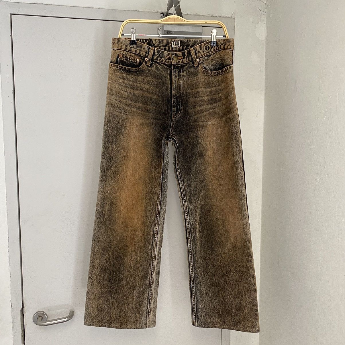 Le Grande Bleu (L.G.B.) L.G.B Rabbit Wide Leg Rusty Black Oversized Jeans Size US 31 - 1 Thumbnail