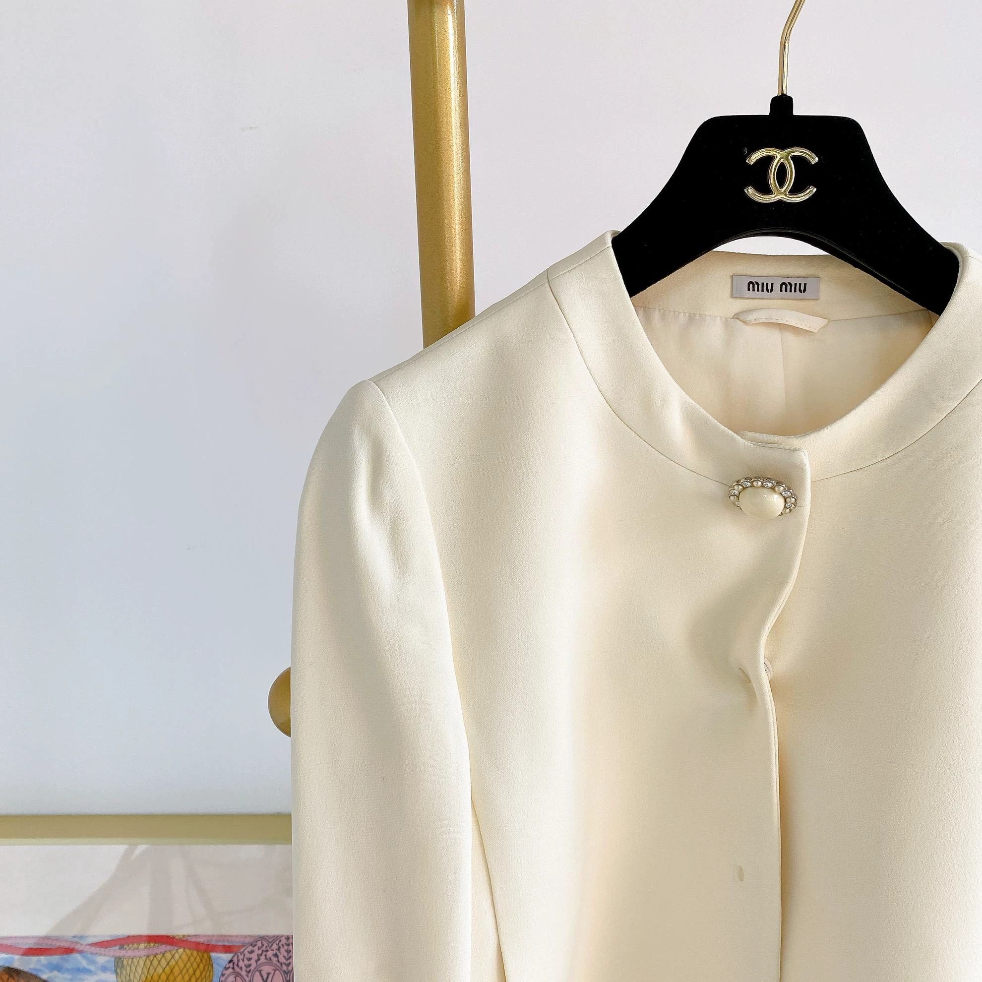 Miu Miu MIUMIU Beige Jacket 38EU Size XS / US 0-2 / IT 36-38 - 3 Thumbnail