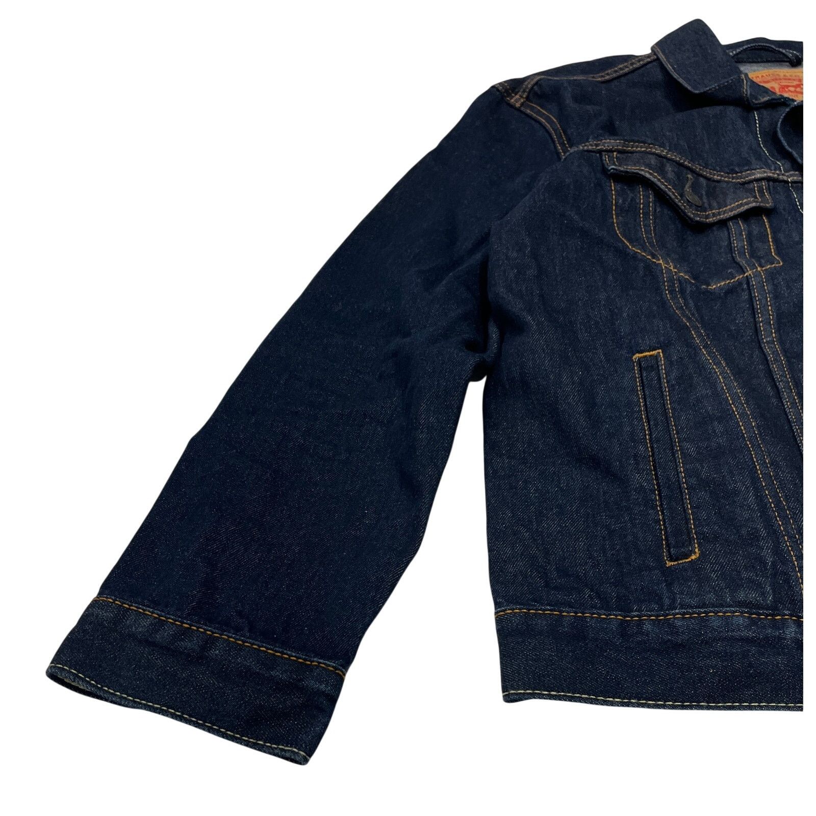 Levi's *9-37 LEVI Men's Denim Trucker Jacket Dark Wash Size XL Size US XL / EU 56 / 4 - 4 Thumbnail
