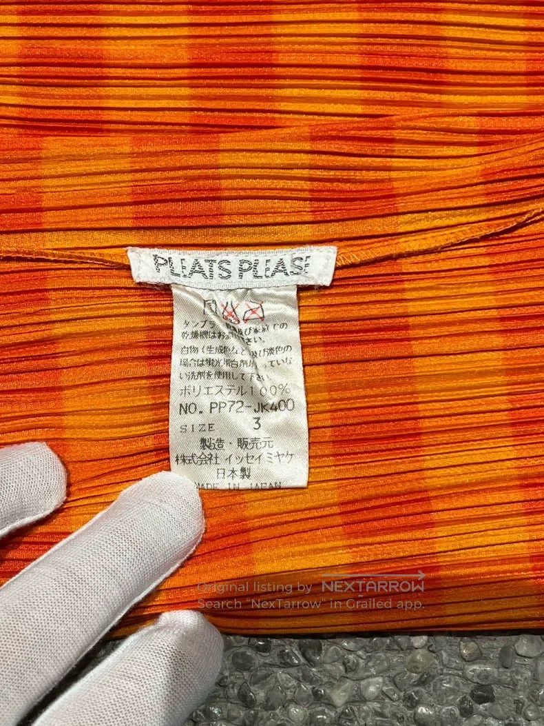 Issey Miyake Issey Miyake Orange Plaid Camisole Size L / US 10 / IT 46 - 6 Thumbnail