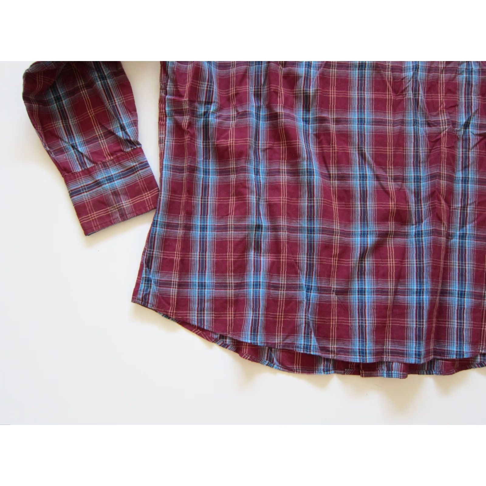 Wrangler VINTAGE Wrangler Shirt Western Long Sleeve Cotton Snap Red Blue Plaid 2XL Men Mens Boys Girls Size US XXL / EU 58 / 5 - 6 Thumbnail