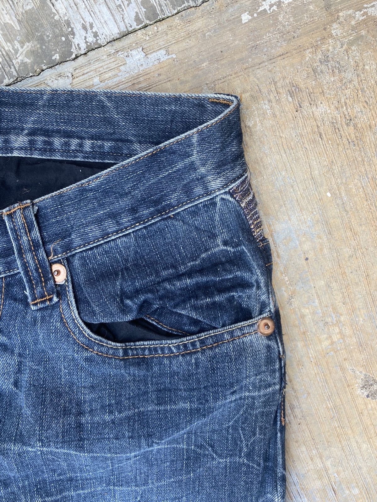 Japanese Brand Dominate Handcrafted Stone Wash Jeans Size US 29 - 6 Thumbnail