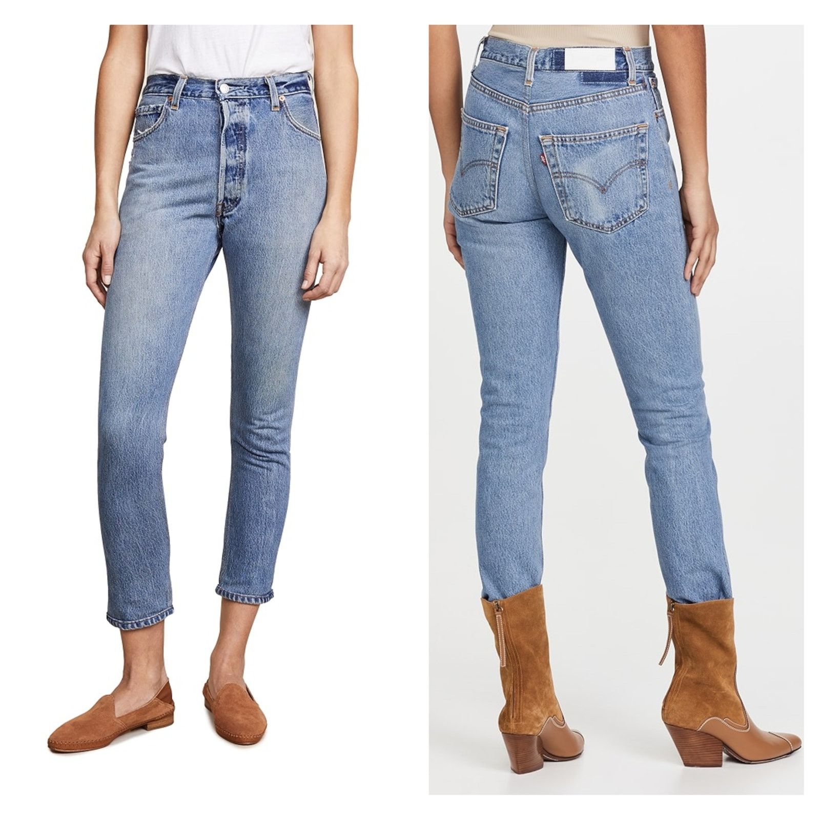 NEW RE/DONE x Levi\'s High Rise Ankle Crop Jeans Size 29