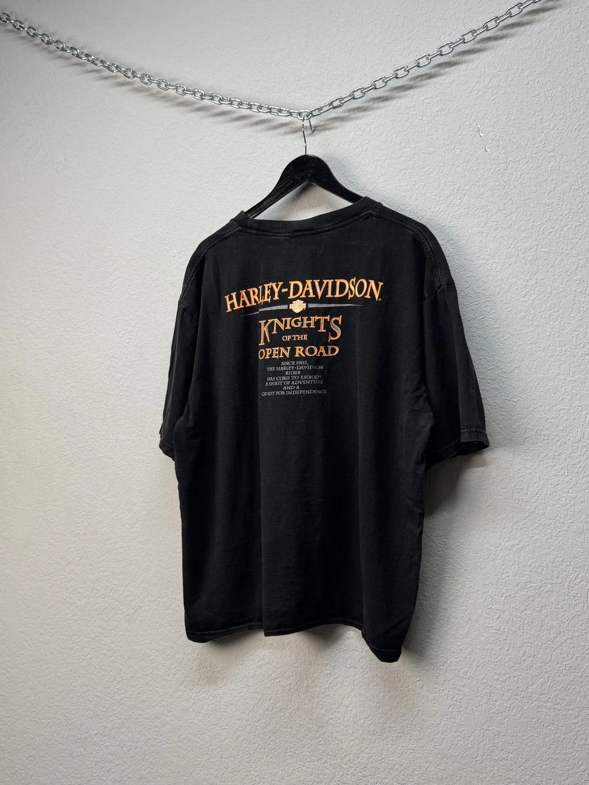 Harley Davidson 👉 90s Vintage Harley Davidson Baldwin Park Eagle Tee Size US XL / EU 56 / 4 - 9 Thumbnail