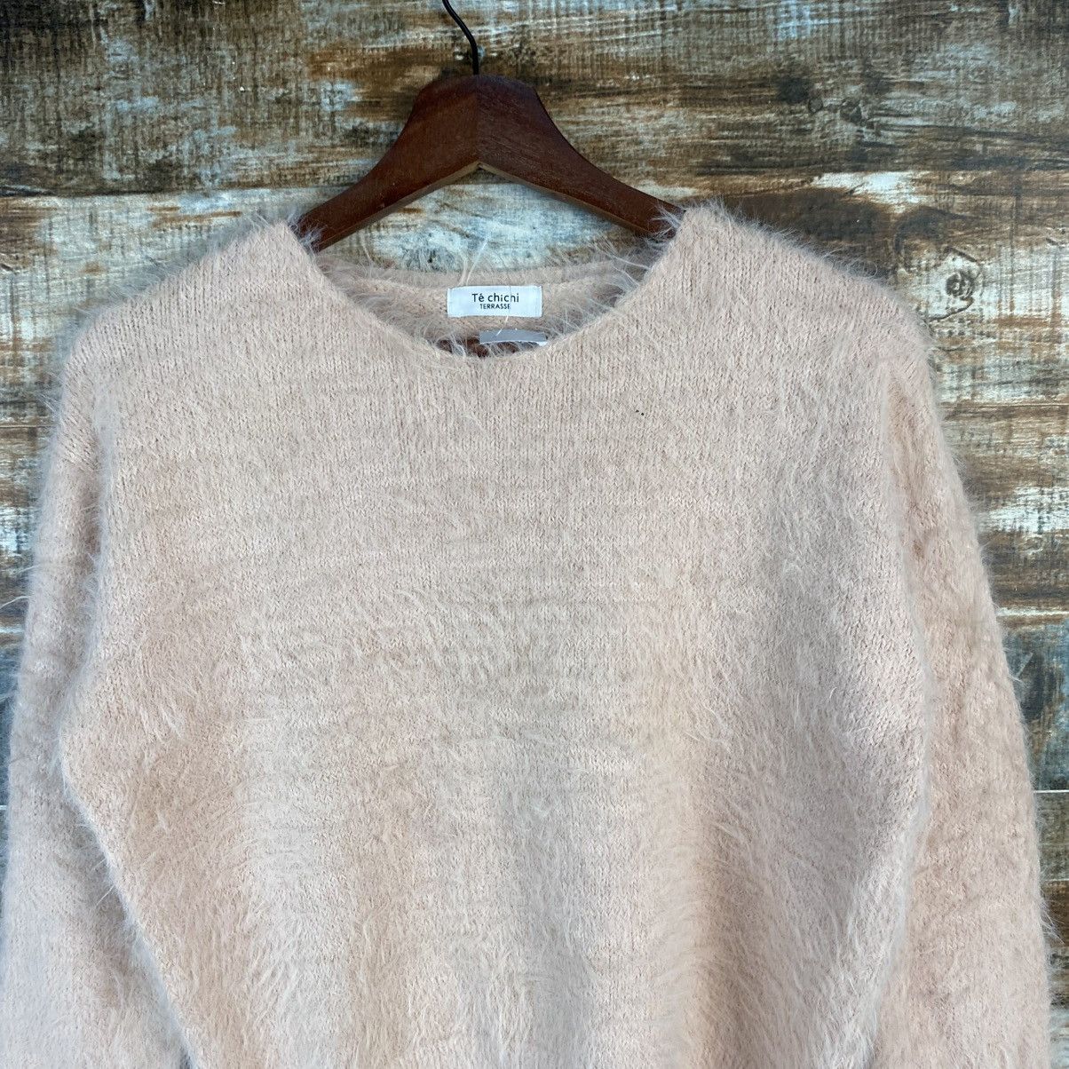 Japanese Brand DL Te Chichi Pink Mohair fur shaggy Knitwear #C1086 Size XS / US 0-2 / IT 36-38 - 5 Thumbnail