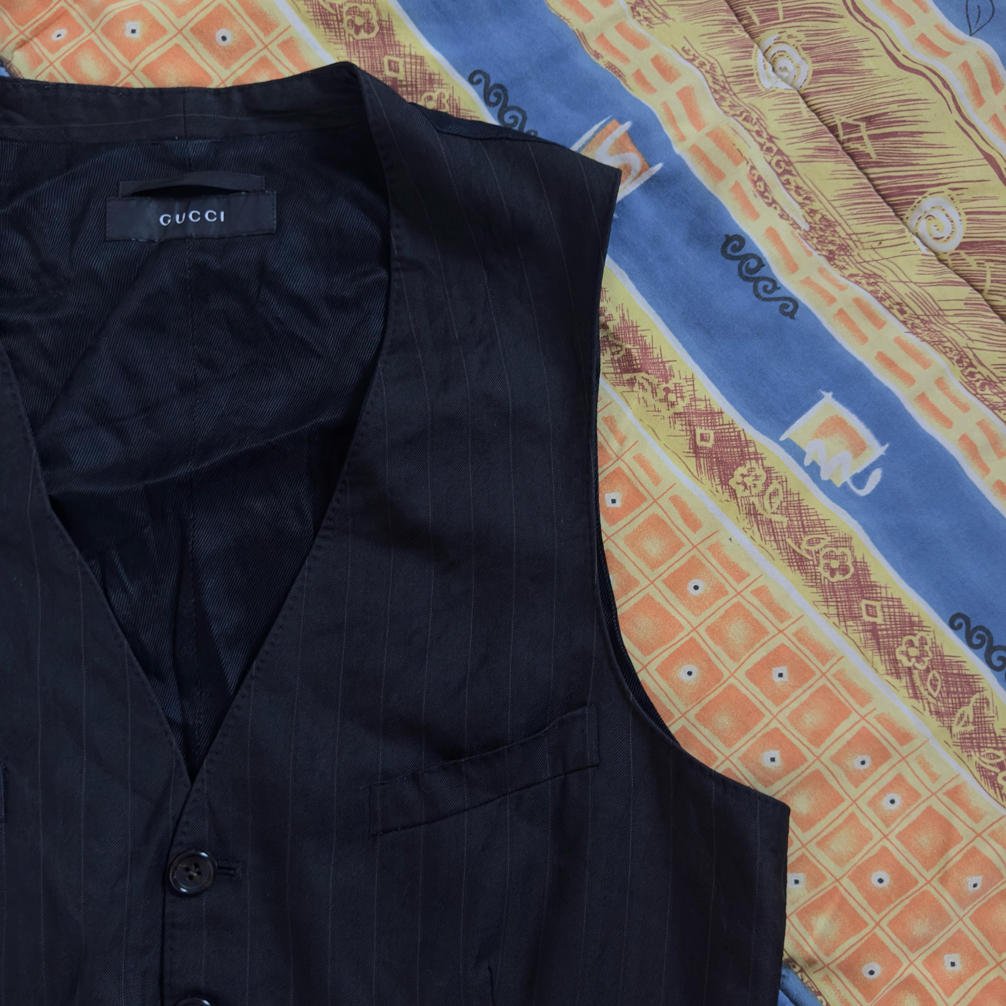 Gucci × Tom Ford Gucci by Tom Ford Wool Vest Black Size M / US 6-8 / IT 42-44 - 7 Thumbnail