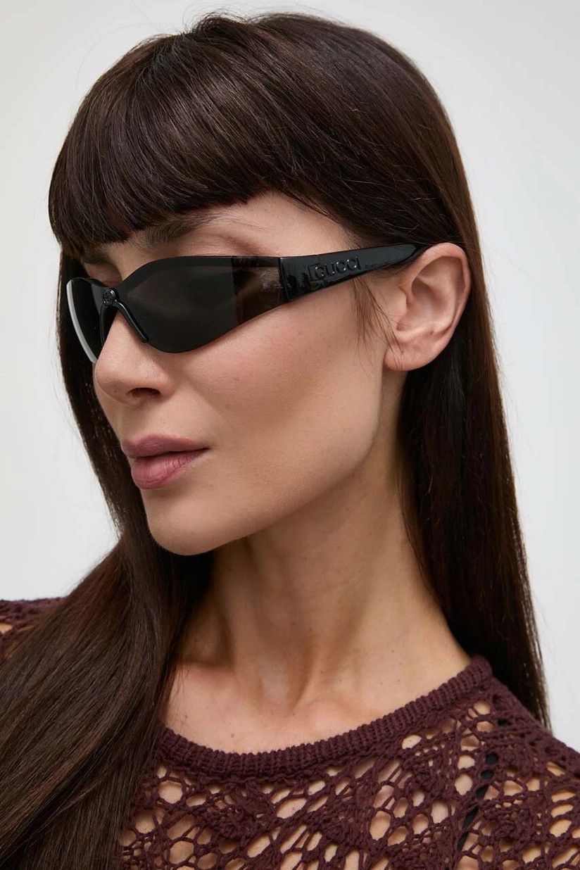Gucci NEW GUCCI GG1651S 001 MASK HALF RIM BLACK WOMEN SUNGLASSES Size ONE SIZE - 3 Thumbnail