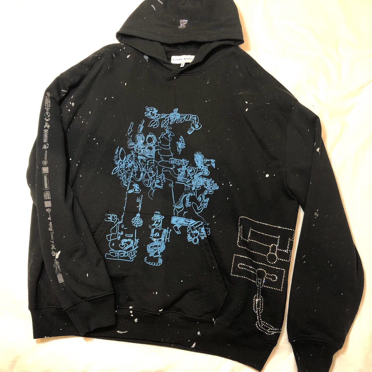 image of Drain Gang Claire Barrow Eternity Hoodie in Black, Men's (Size Large)
