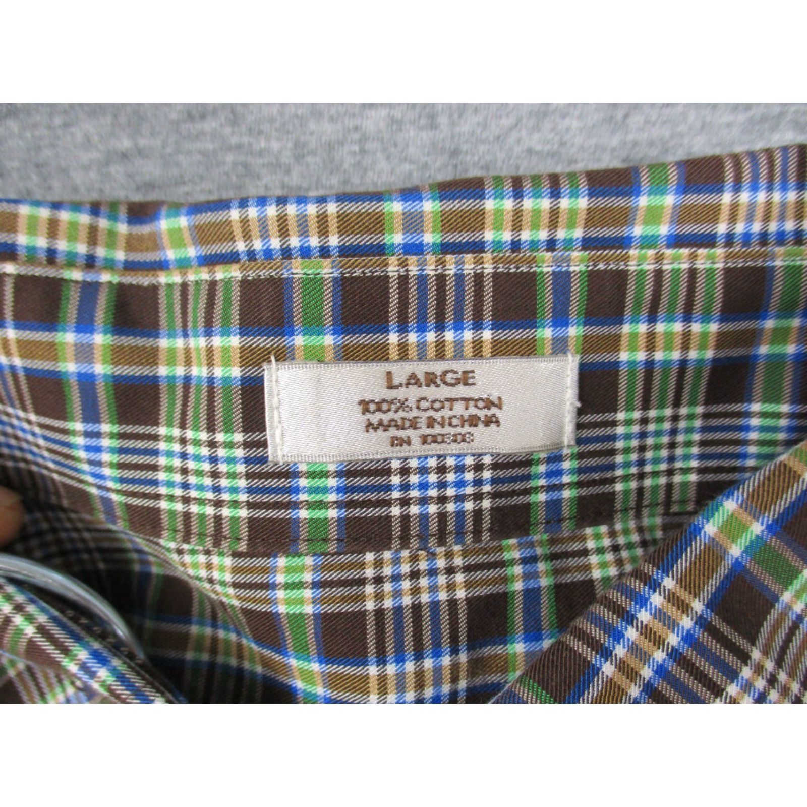 Peter Millar Peter Millar Shirt Large Mens 100% Cotton Plaid Multicolor Long Sleeve Shirt Size US L / EU 52-54 / 3 - 3 Thumbnail