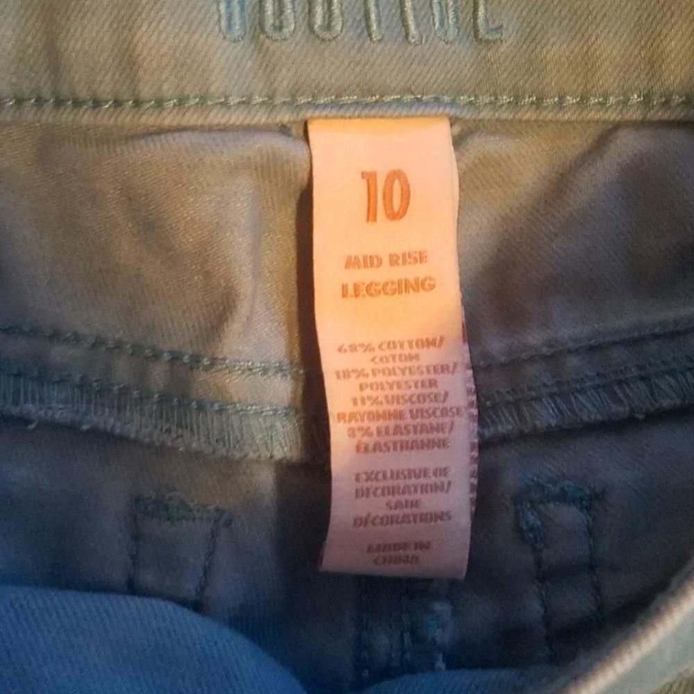 Designer Justice Mid Rise Leggings Size 10 Size US 26 / EU 42 - 2 Thumbnail