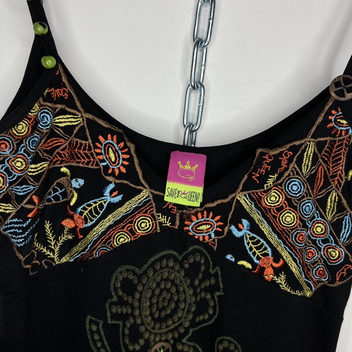 Japanese Brand × Vintage save the queen mesh tank top gaultier style made in italy Size M / US 6-8 / IT 42-44 - 5 Thumbnail