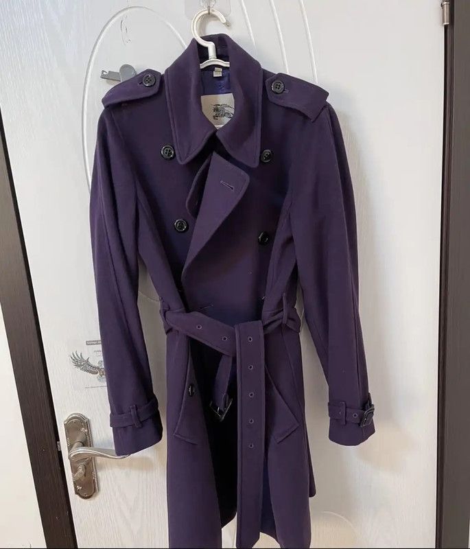 Burberry Burberry Purple Wool Short Coat for Women Size M / US 6-8 / IT 42-44 - 1 Thumbnail