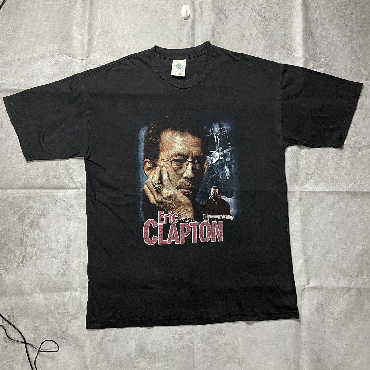 image of Band Tees x Rap Tees Eric Clapton Rap Tees Tour Vintage in Black, Men's (Size XL)