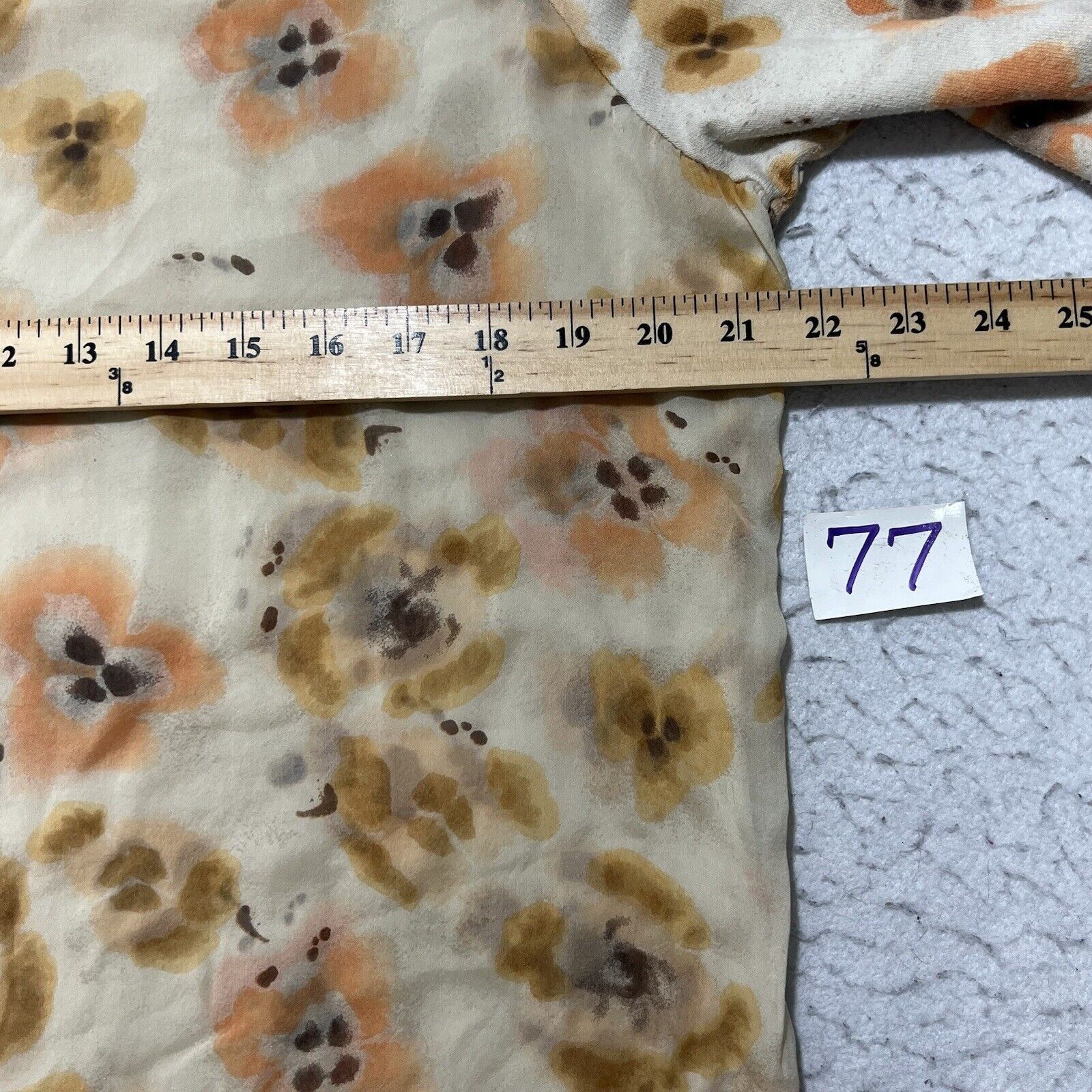 J. Jill J. Jill Silk Overlay Crewneck Sweater Floral Orange Pullover Size XL / US 12-14 / IT 48-50 - 8 Thumbnail