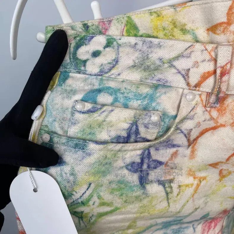 Louis Vuitton Louis Vuitton Colorful crayon graffiti full jeans Size US 28 / EU 44 - 6 Thumbnail