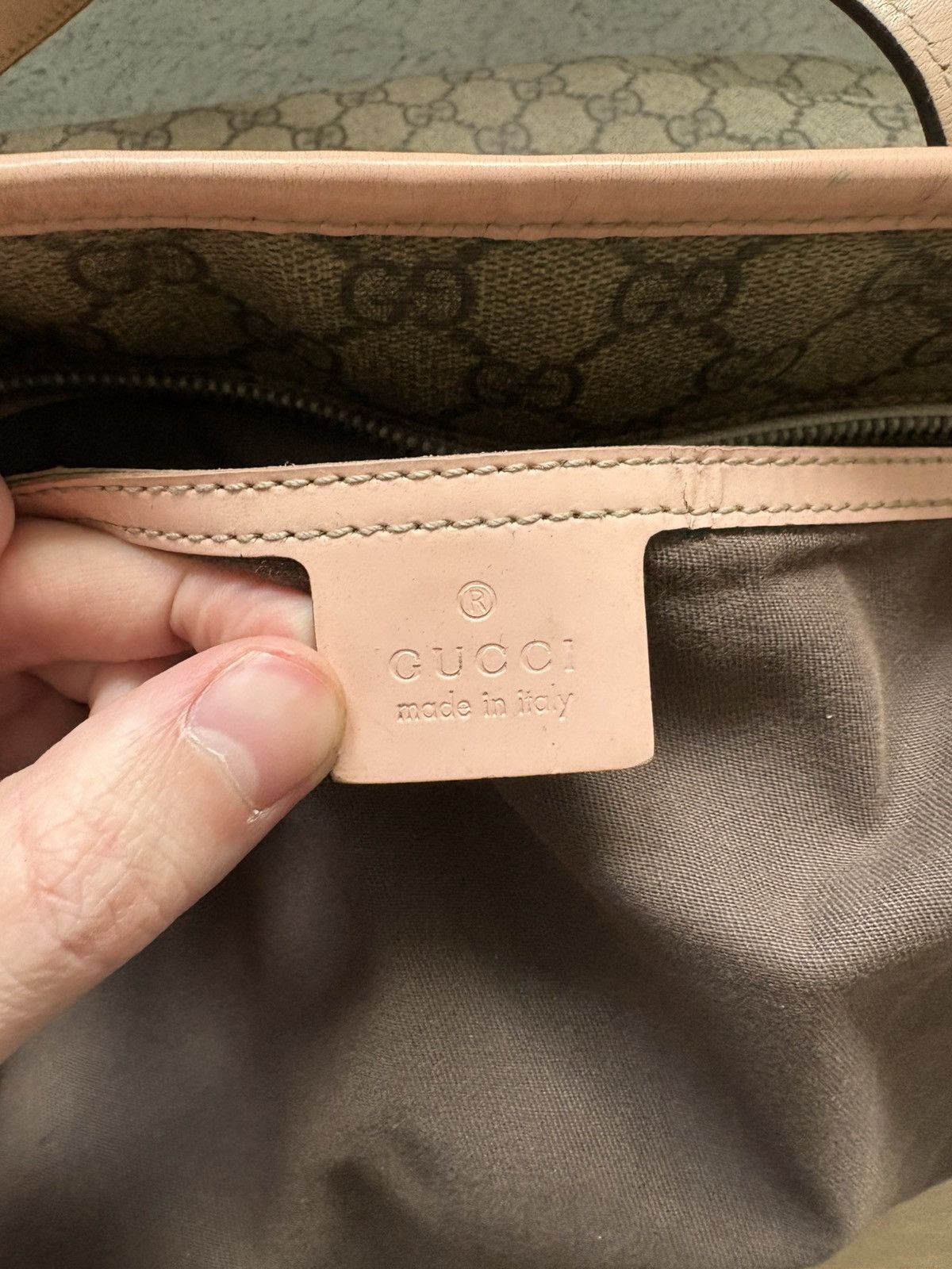 Gucci Sac a main gucci cabas en toile GG beige cuir rose Size ONE SIZE - 23 Thumbnail