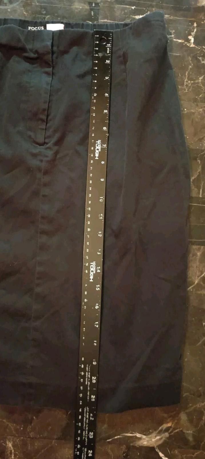 Other Focus Lifestyle Skirt Womens 8 Navy Blue Straight W/ Slit El Size 30" / US 8 / IT 44 - 6 Thumbnail