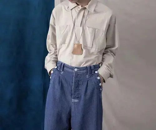 Japanese Brand 20AW Indigo Union Japan Denim Folk Kyoto Minimal Pants Size US 32 / EU 48 - 3 Thumbnail