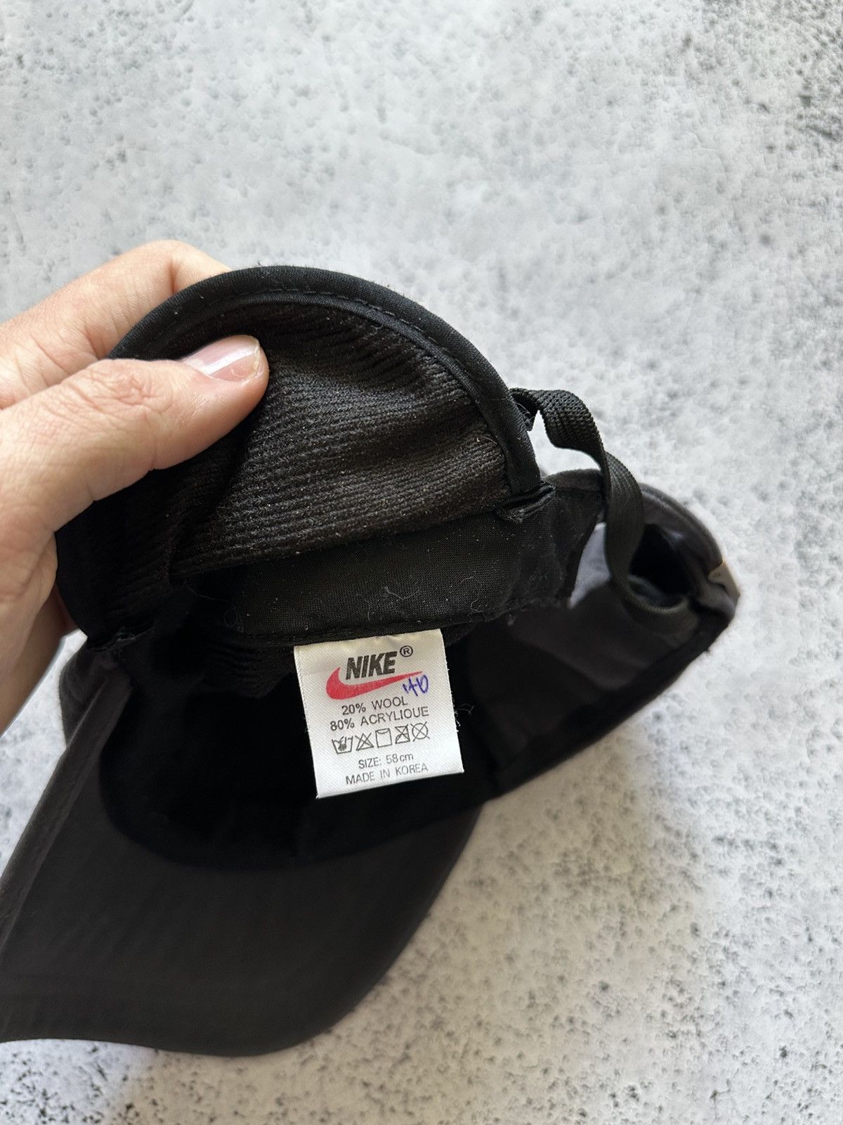 Nike × Vintage Vintage Nike Cap Wool Hat Spell Out Logo Y2K USA Size ONE SIZE - 5 Thumbnail