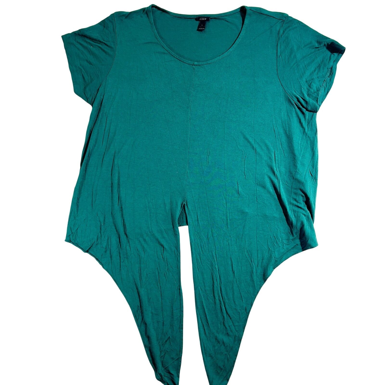 J.Crew J. Crew Cap Sleeve Pullover Blouse Style H4622 Teal Green Size L / US 10 / IT 46 - 3 Thumbnail