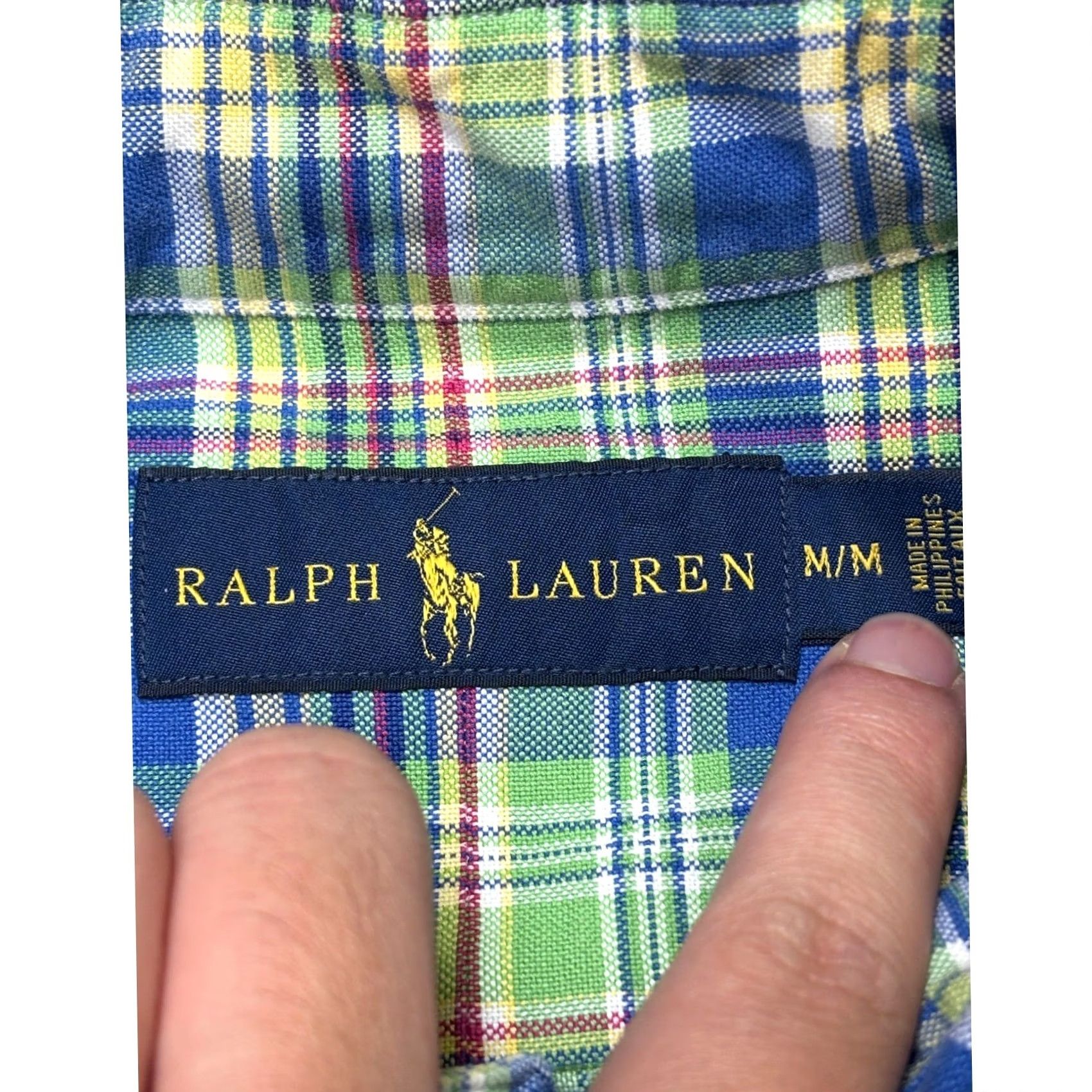 Ralph Lauren Ralph Lauren Mens Plaid Button Down Shirt Green Blue Yellow Long Sleeve Size M Size US M / EU 48-50 / 2 - 4 Thumbnail