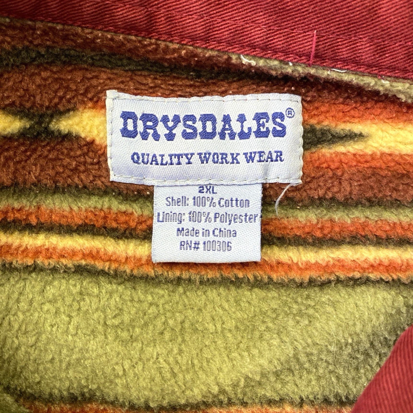 Vintage Drysdales Shirt Jacket Shacket 2XL Red Blue Plaid Button Up Lined Cotton Denim Western Men Mens Regular Vintage No N/A Size US XXL / EU 58 / 5 - 2 Thumbnail