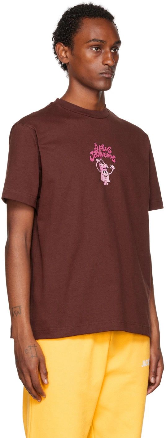 Jacquemus o1mle1025 Le T-Shirt A Plus Jacquemu Print in Dark Brown Size US XS / EU 42 / 0 - 3 Thumbnail