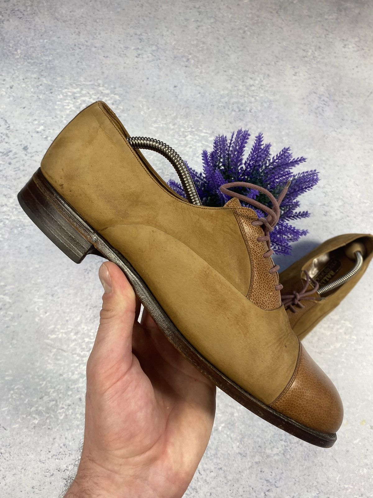 Bally Bally Suede/Leather Men’s Shoes Size US 9 1/2 Hand Made Size US 9.5 / EU 42-43 - 6 Thumbnail