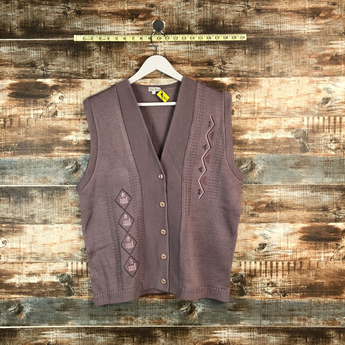 Japanese Brand × Vintage My Mrs Pink Vest Knitwear #A2362 Size L / US 10 / IT 46 - 1 Thumbnail