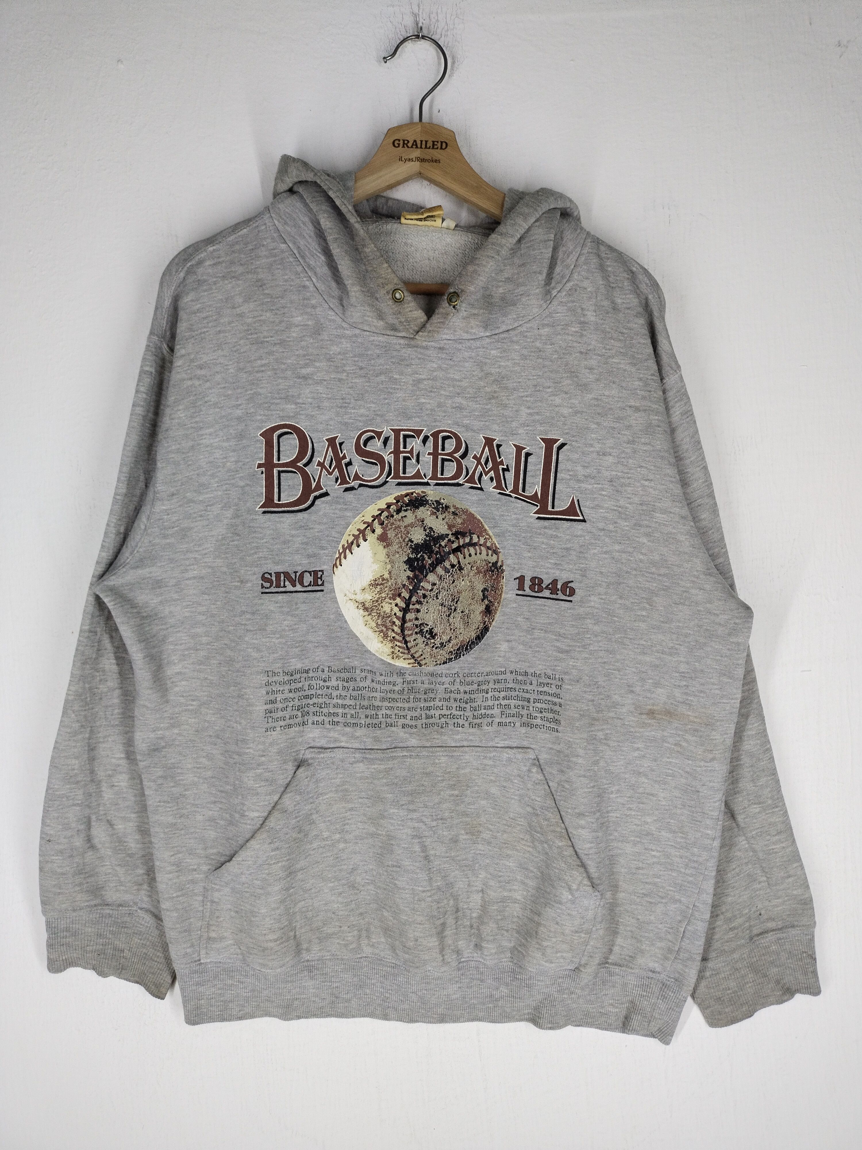 Vintage Vintage Baseball Hoodie Sweatshirt Size US L / EU 52-54 / 3 - 1 Thumbnail