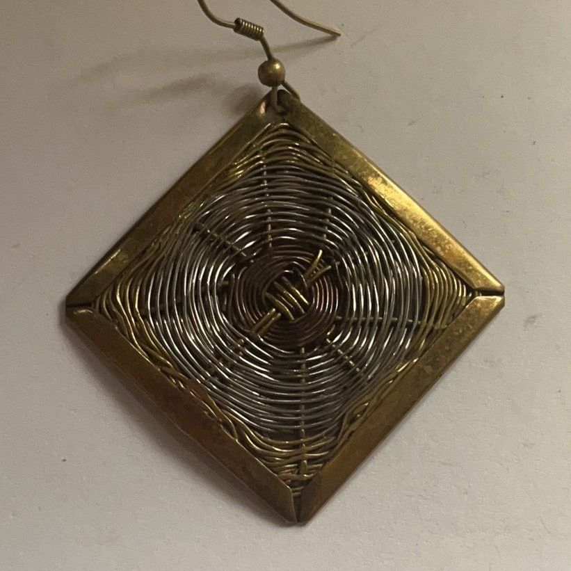 Other Copper And Silver Wire Wrapped Handmade Dangle Earrings Size ONE SIZE - 2 Thumbnail