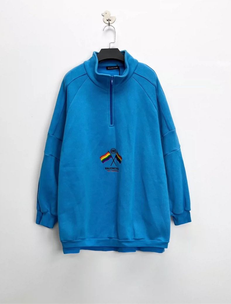 Other Balenciaga Blue embroidered banner polar fleece jacket Size US S / EU 44-46 / 1 - 1 Thumbnail