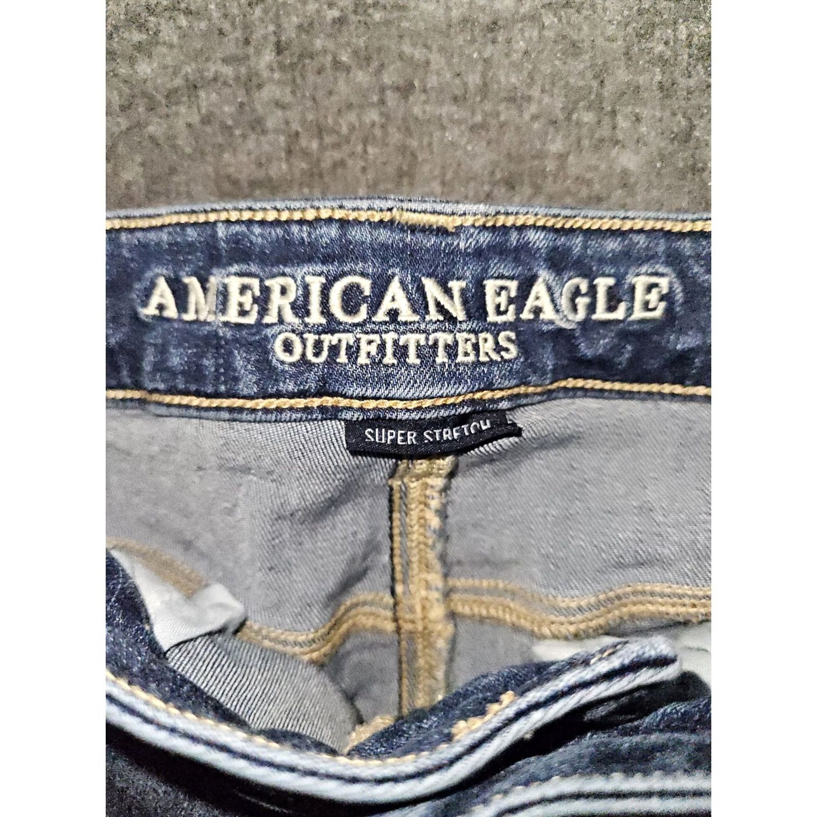 American Eagle Outfitters American Eagle Super Hi-Rise Denim Jeggings Womens 2 Long Blue Stretch Preppy Size 26" / US 2 / IT 38 - 2 Thumbnail