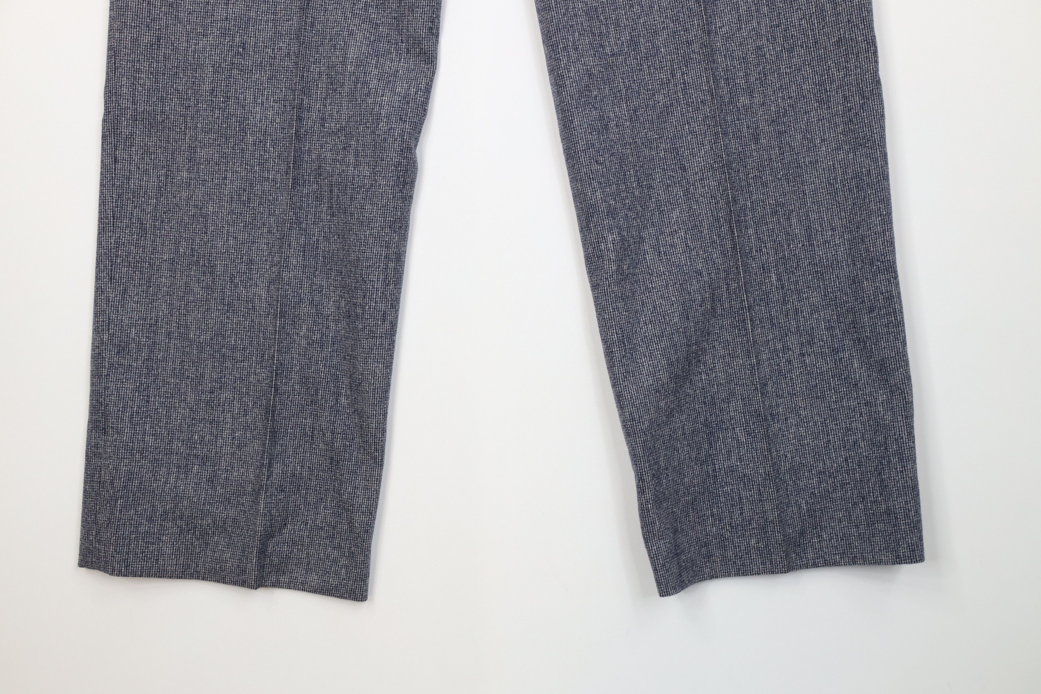 Vintage Vintage 70s Streetwear Knit Wide Leg Chino Pants Blue USA Size US 34 / EU 50 - 12 Thumbnail