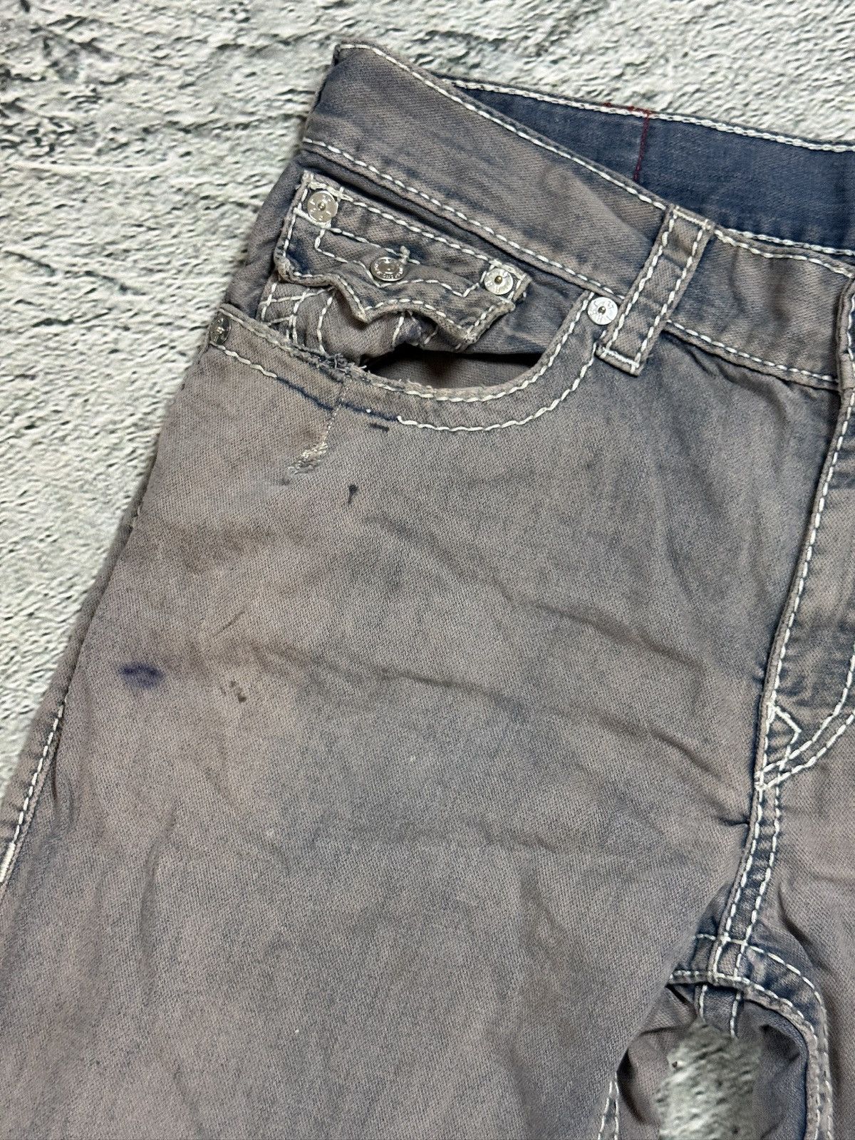 True Religion True Religion jeans vintage denim pants washed bleached Size US 36 / EU 52 - 8 Thumbnail