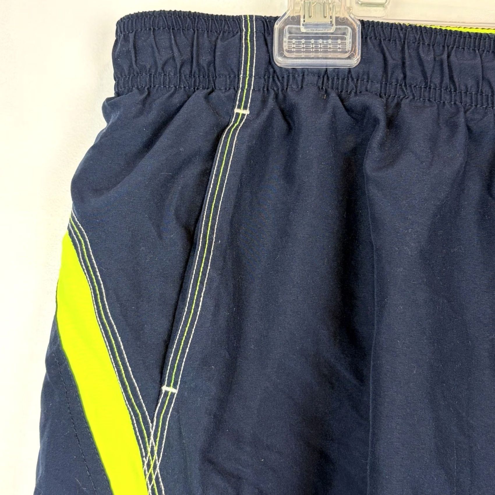 Nike Nike Swim Trunks Bottom XXL Navy Blue Lined Drawstring 90s Beach Mens Size ONE SIZE - 4 Thumbnail