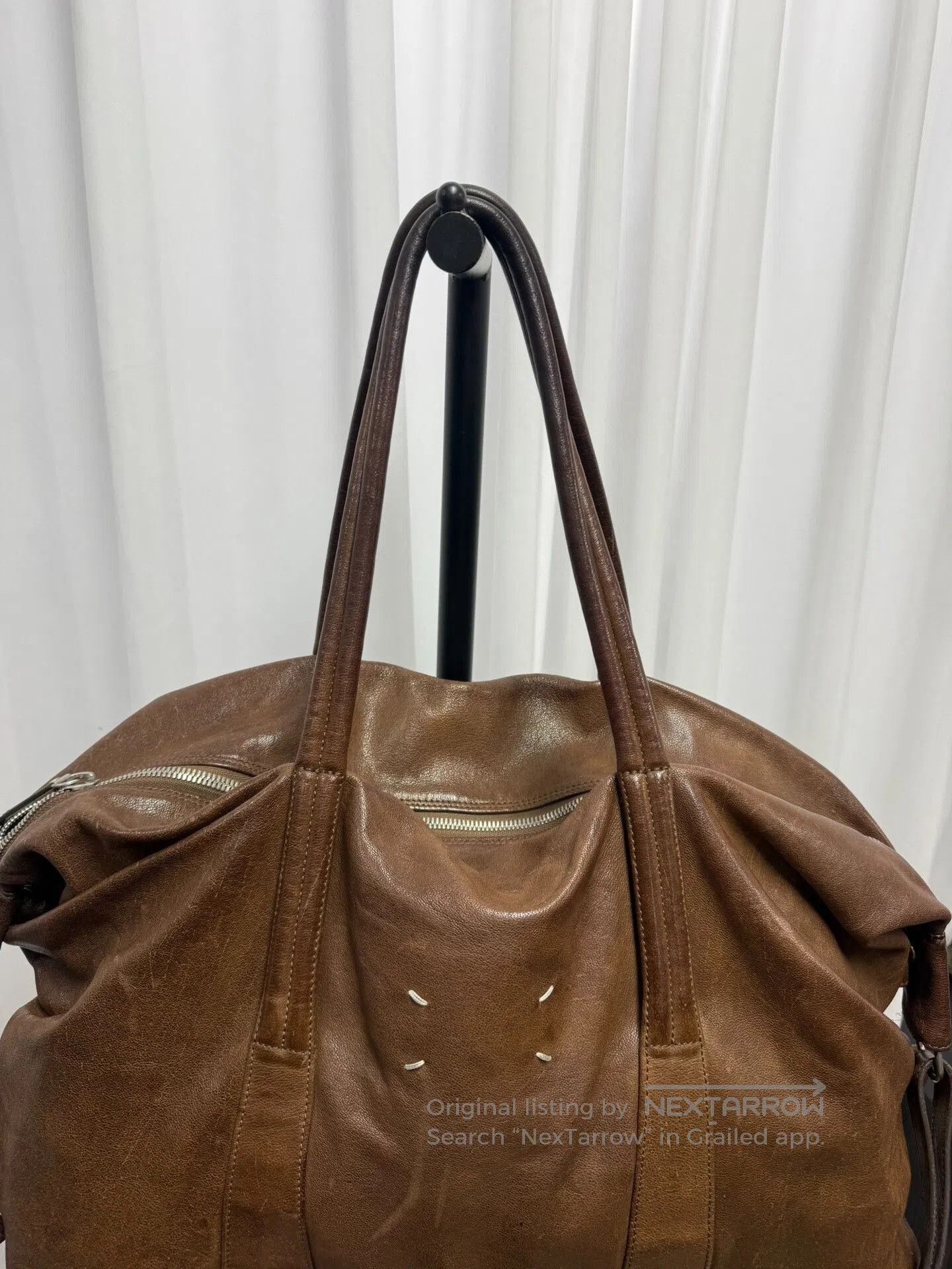 Maison Margiela Maison Margiela Brown Leather Boston Bag. Size ONE SIZE - 4 Thumbnail