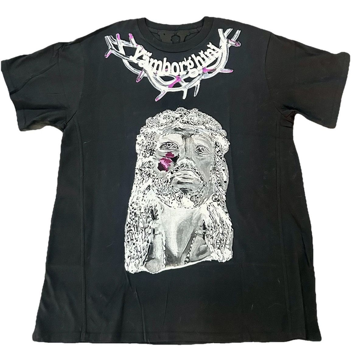 Vlone Vlone x Yams Day Jesus Piece T-Shirt 'Black' Size Large Size US XL / EU 56 / 4 - 2 Thumbnail
