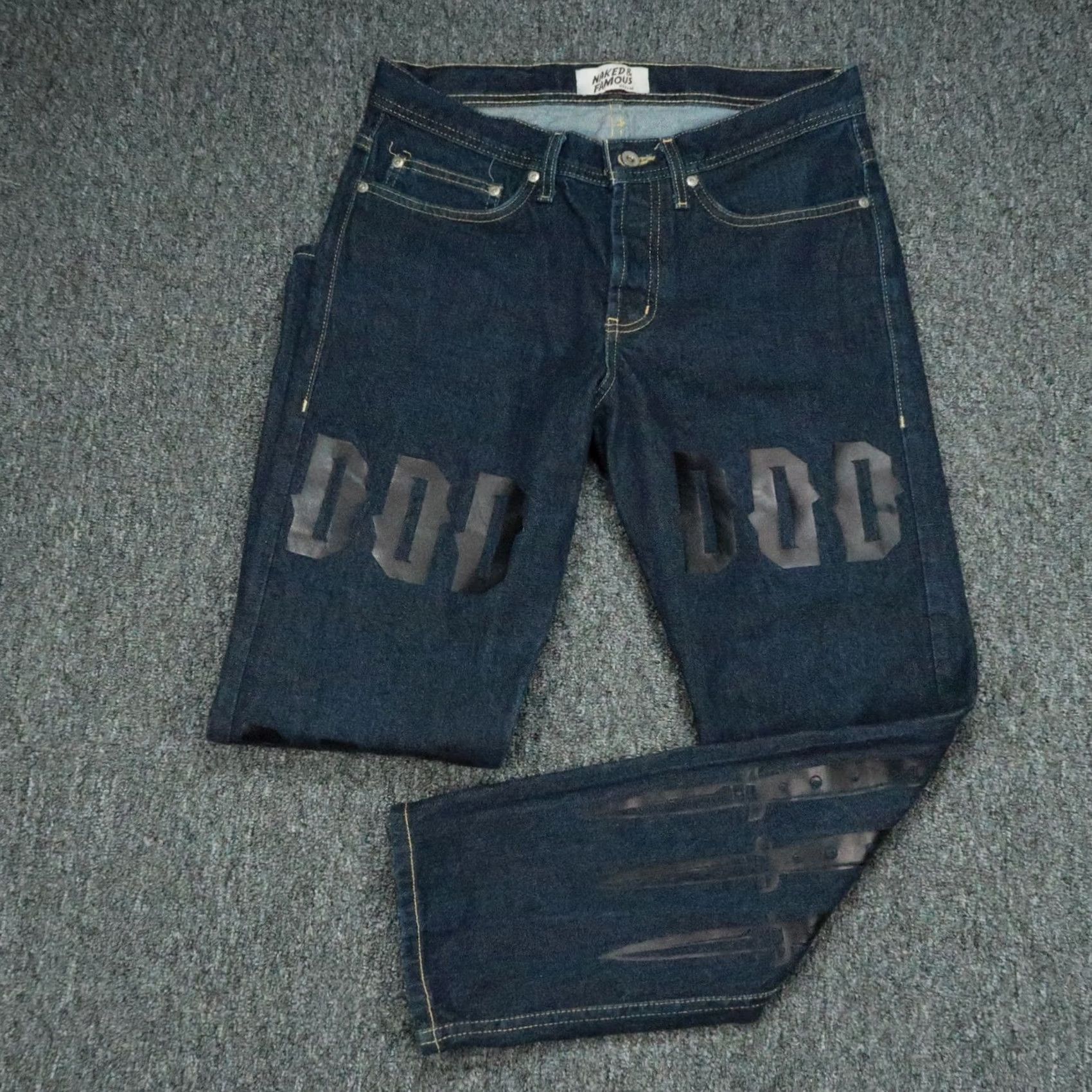 Vintage Naked & Famous Denim Jeans Mens 32x30 Dry Broken Twill Weird Guy Denim Shirt? Size US 32 / EU 48 - 2 Thumbnail