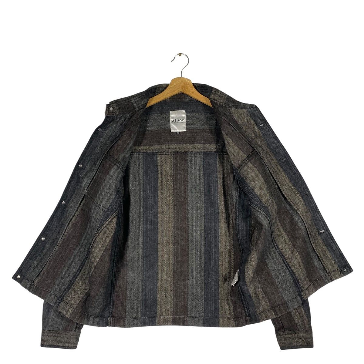 Michel Klein Ofuon Michel Klein Paris Striped Trucker Denim Jacket Size US M / EU 48-50 / 2 - 5 Thumbnail