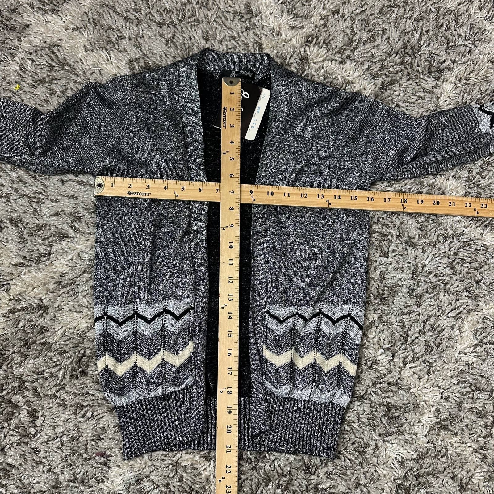 Other Vintage 70s Jon-Michel Sparkly Silver Cardigan Sweater 5 6 S Size S / US 4 / IT 40 - 8 Thumbnail