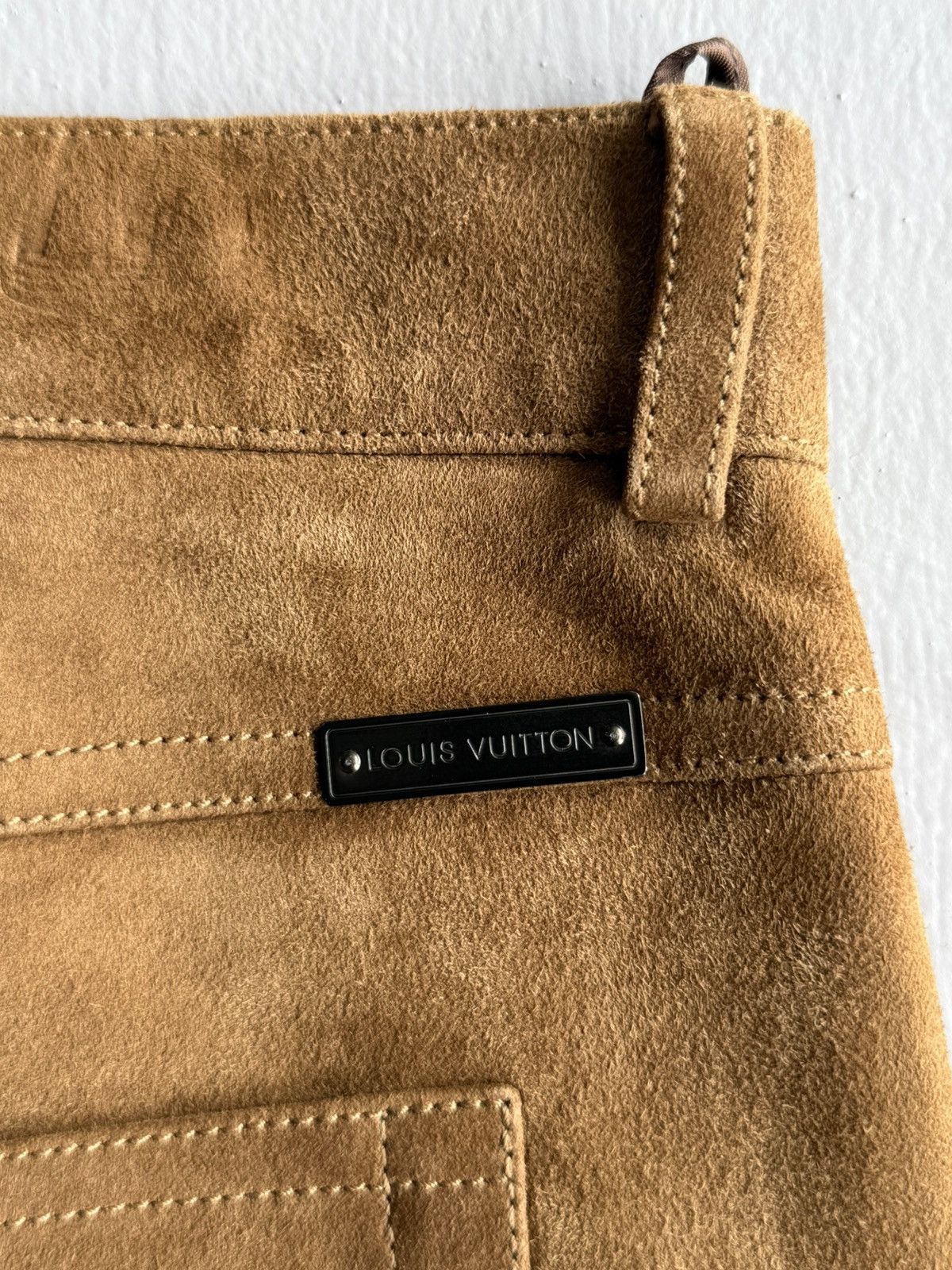 Louis Vuitton × Marc Jacobs Louis Vuitton - Goatskin Suede Damier Pants Size US 36 / EU 52 - 9 Thumbnail