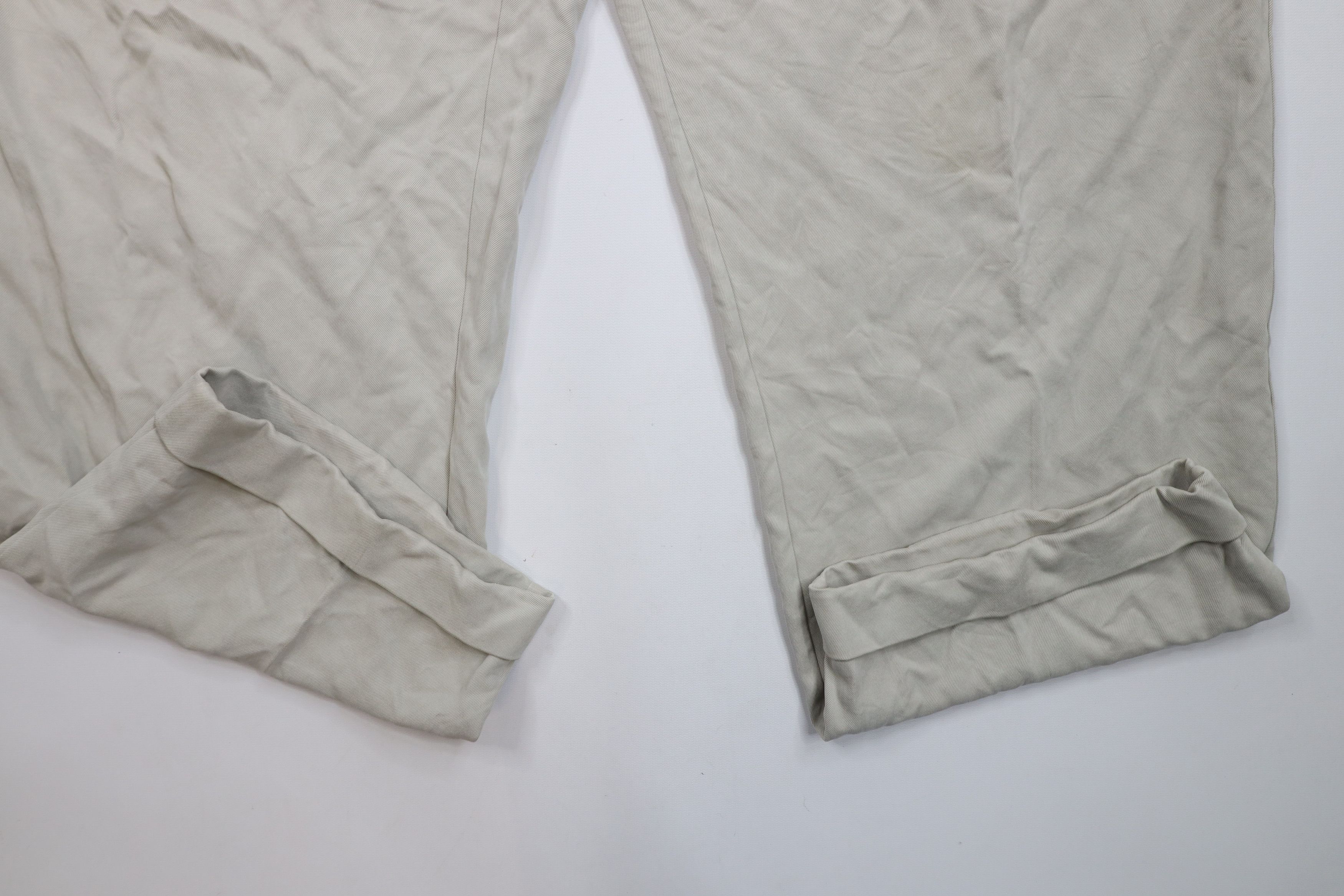 Tommy Bahama × Vintage Vintage 90s Tommy Bahama Silk Wide Leg Chino Pants Gray Size US 38 / EU 54 - 5 Thumbnail