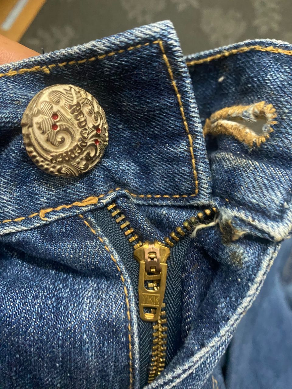 If Six Was Nine 💥BEST OFFER💥RED PEPPER PUNK DISTRESSED DENIM Size US 32 / EU 48 - 12 Thumbnail