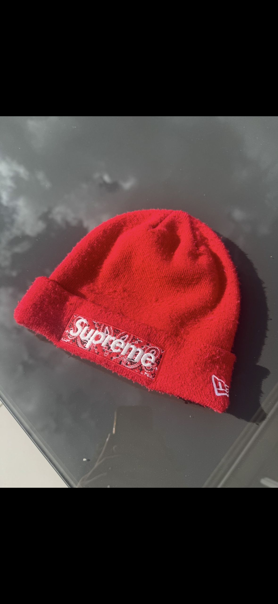 New Era × Supreme Supreme New Era Red Purple Box Logo Beanie | Grailed