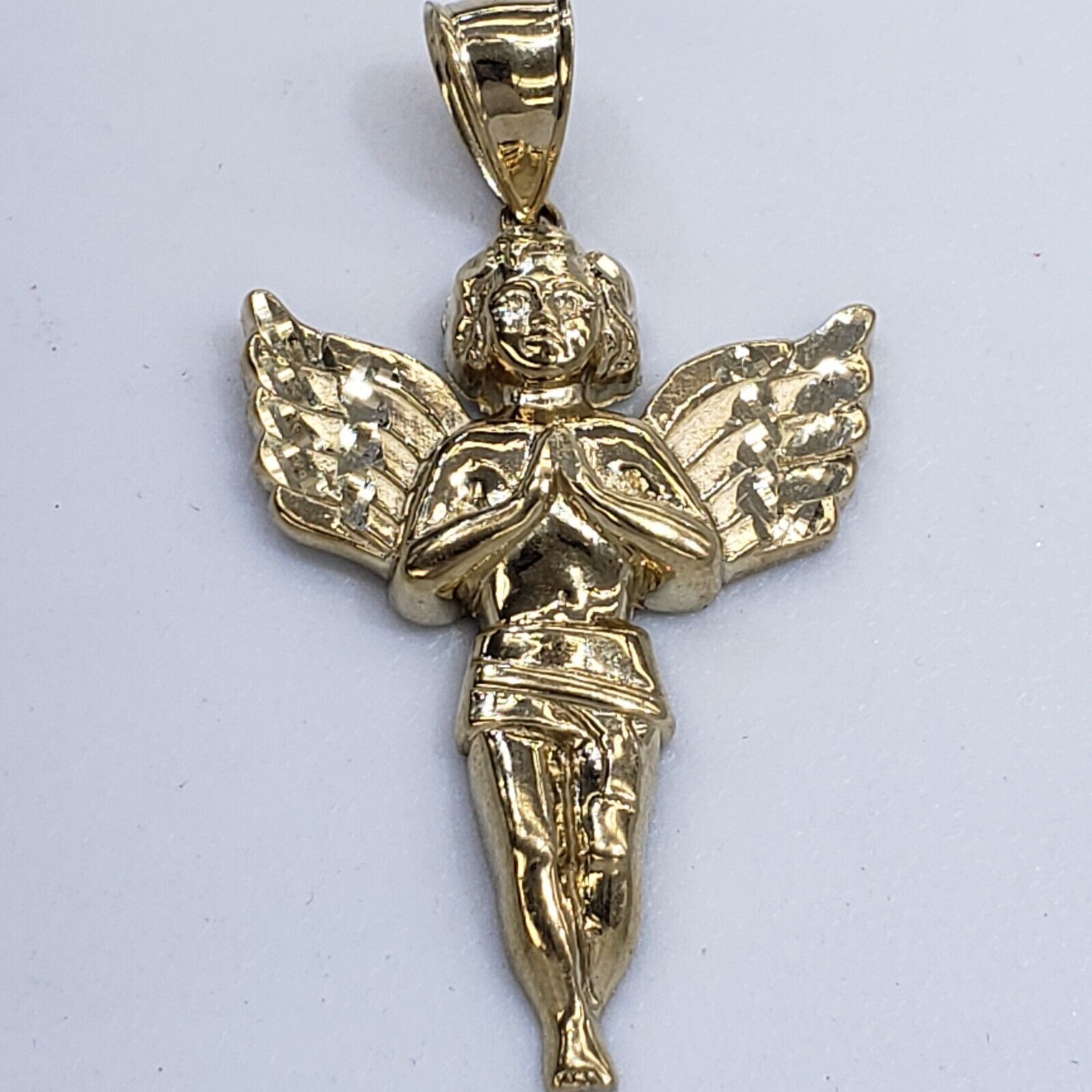 & Other Stories Big Real 10k Gold praying Angel Pendant Charm Size ONE SIZE - 18 Thumbnail